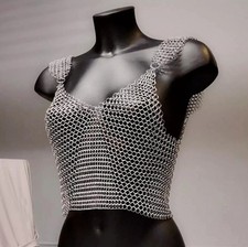 Beautiful look Chainmail Fantasy Top Victoria Crop Top Halloween Ren fair Gift