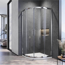 Quadrant Shower Enclosure  Walk In Corner Cubicle Glass Screen Door NO TRAY INCL
