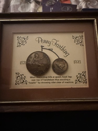 Framed penny farthing - framed, british