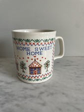 Home Sweet Home Cross Stitch Design Vintage Kiln Craft Mug