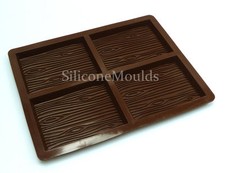 4 cell WOOD BARK Chocolate Bar