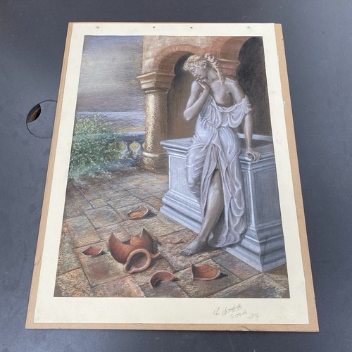 Vintage pastel charcoal - pastel,