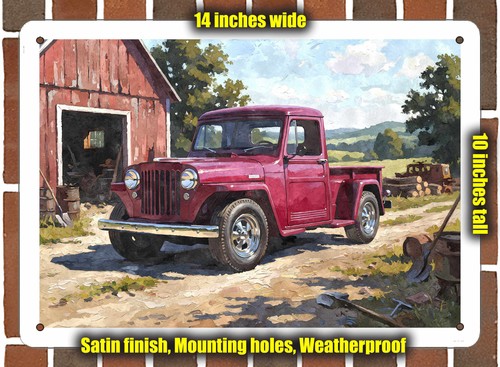 Metal sign 1949 willys - metal,