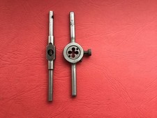 Vintage small Die Stock and Tap Wrench by LAL England Used Condition 