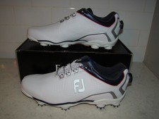 NIB FootJoy Mens Size 10 Medium DNA Helix Spikes Golf Shoes White 53344 Z3