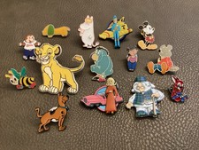 Cartoon Characters Bundle Of Pin Badges x 14, Wombles, Mickey, Thunderbirds