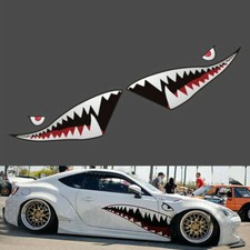 2x 150CMx50CM Shark Mouth Teeth Flying Tiger Die-Cut Vinyl Decal Sticker Car MU