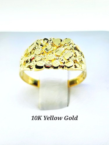 10k real yellow gold nugget - yellow,