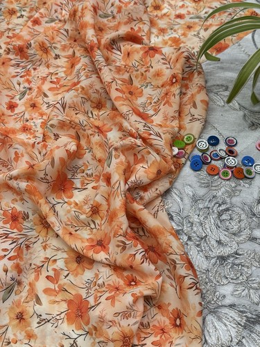 Printed dress fabric crepe - ✅printed,