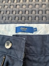Cotton Traders Mens Chino Shorts Navy Blue Size 38