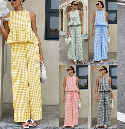 Womens gingham ord set - womens,
