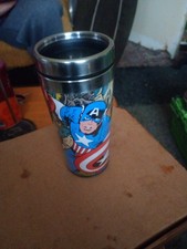 Marvel Comics Heroes Disney Store Travel Metal Tumbler Cup 450ml Hardly Used