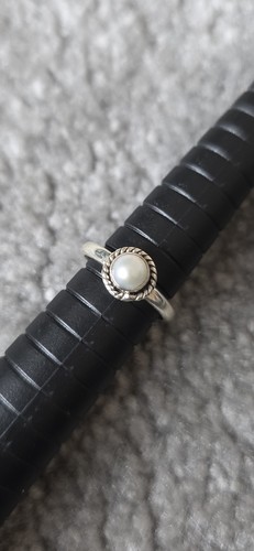 925 sterling silver pearl ring - silver,