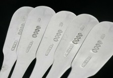 5 Antique IRISH Sterling Silver Teaspoons Christopher Eades DUBLIN 1825