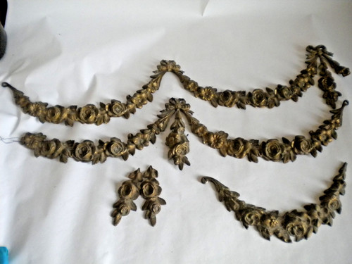 Vintage ormalu curtain swags - curtain,