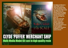 OO-Gauge 'Clyde Puffer' Model Cargo Ship. Resin Model Kit