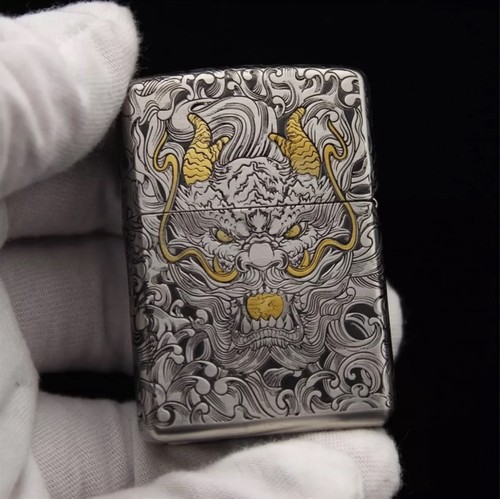 New zippo oil lighter dragon - new,