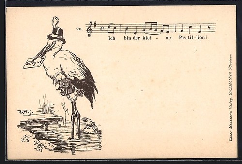 Stork postman with - stork,