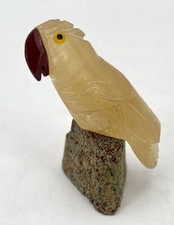 Small CARVED STONE PARROT