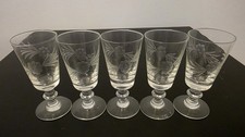  5 x Vintage / Antique Etched
