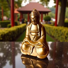 Vintage Brass Buddha Statue