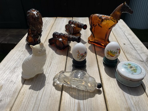 Vintage avon glass bottle job - glass,