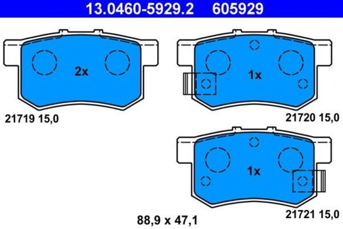 Disc brake pad set - disc, ate