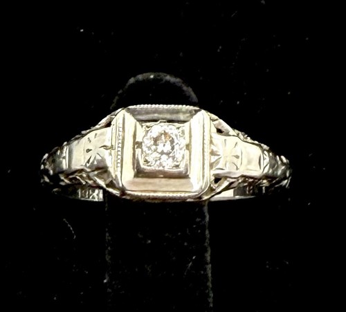 Antique diamond 18k white - diamond,