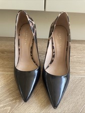 Kurt Geiger Carvela Alice Heels Black With Leopard Back and Heels EU 37 UK 4.5