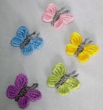 5 x HANDMADE CROCHET butterfly