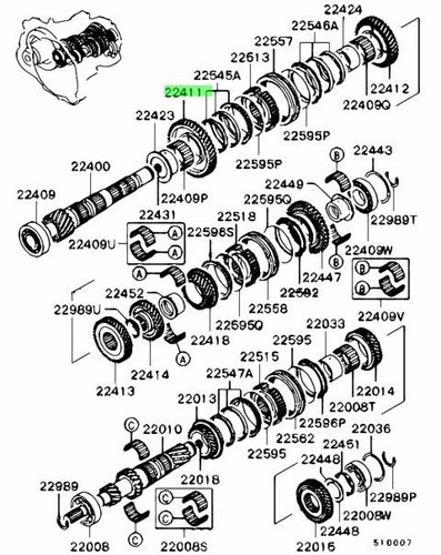 Gear output shaft 1st - gear,,