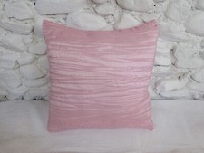 Luxury Cushion Cover, Pretty Pink, Crinkle Faux Silk, 18", Silky, Soft Sheen.