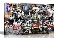 Collage Banksy Canvas Print