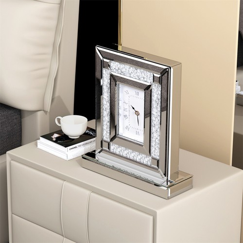 Crushed diamond table clock - table,