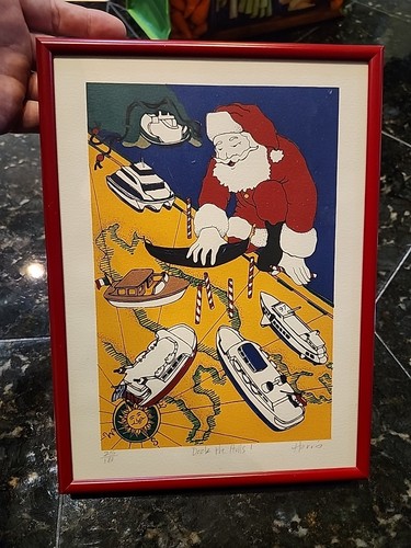 Vtg framed deck the - "deck, halls!"