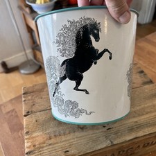 Vintage Worcester Ware Horse Design Small-Sized Wastepaper Bin / Basket – Retro!