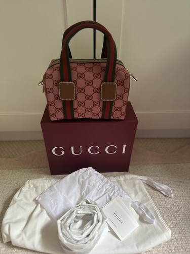 Gucci pink canvas web - pink,