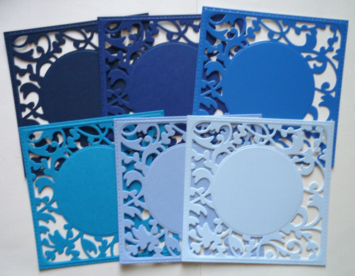 Die cut floral squares - die,