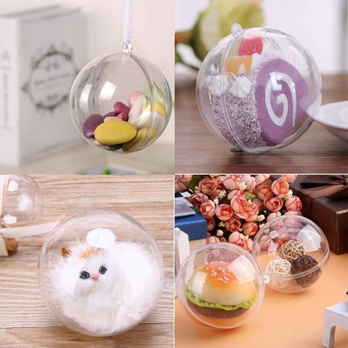 Plastic christmas ball - plastic, clear