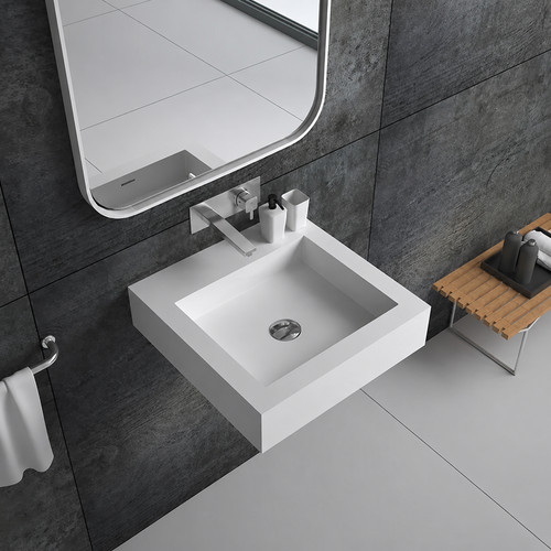 Wall hung bathroom basin - bathroom,