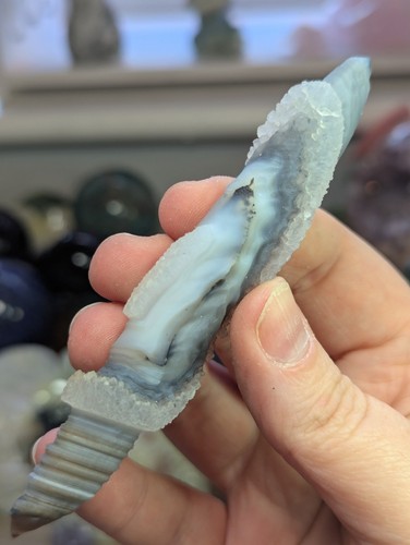 Gobi agate crystal wand with - gobi,