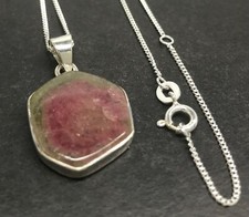 Watermelon tourmaline pendant - tourmaline,