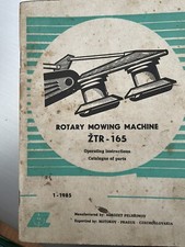 Welger Rotary Mowing Machine ZTR 165 Operators Manual 1985