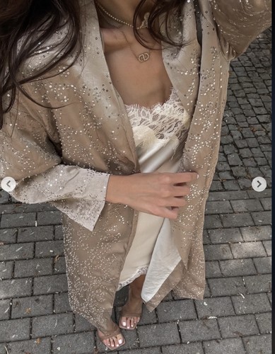 Zara 2026 sequin taupe grey - sequin,