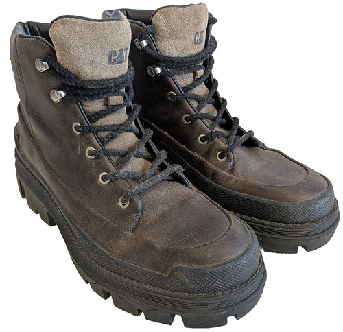Caterpillar brown leather lace - brown,