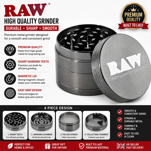 New raw herb grinder 50mm - new,