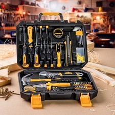 Tool Kit Set 100 Pcs Household Hand with Carry Case Home Repair Maintenance Tool