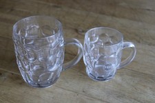2 x Vintage Dimpled Glasses 1