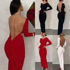 Sexy Women Backless Long Dress