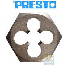 Presto 64400 metric high speed steel hexagon die nut HSS ground thread